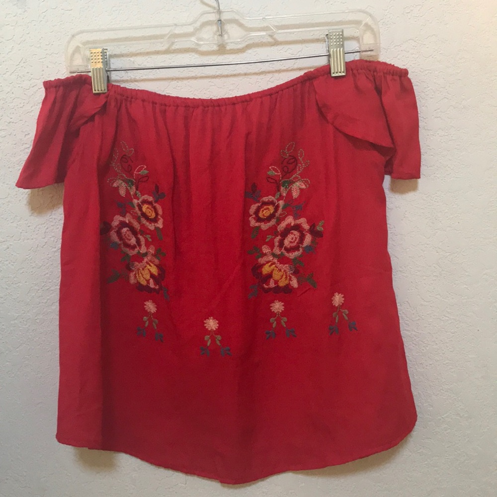 Off the shoulder boho shirt. Never worn.